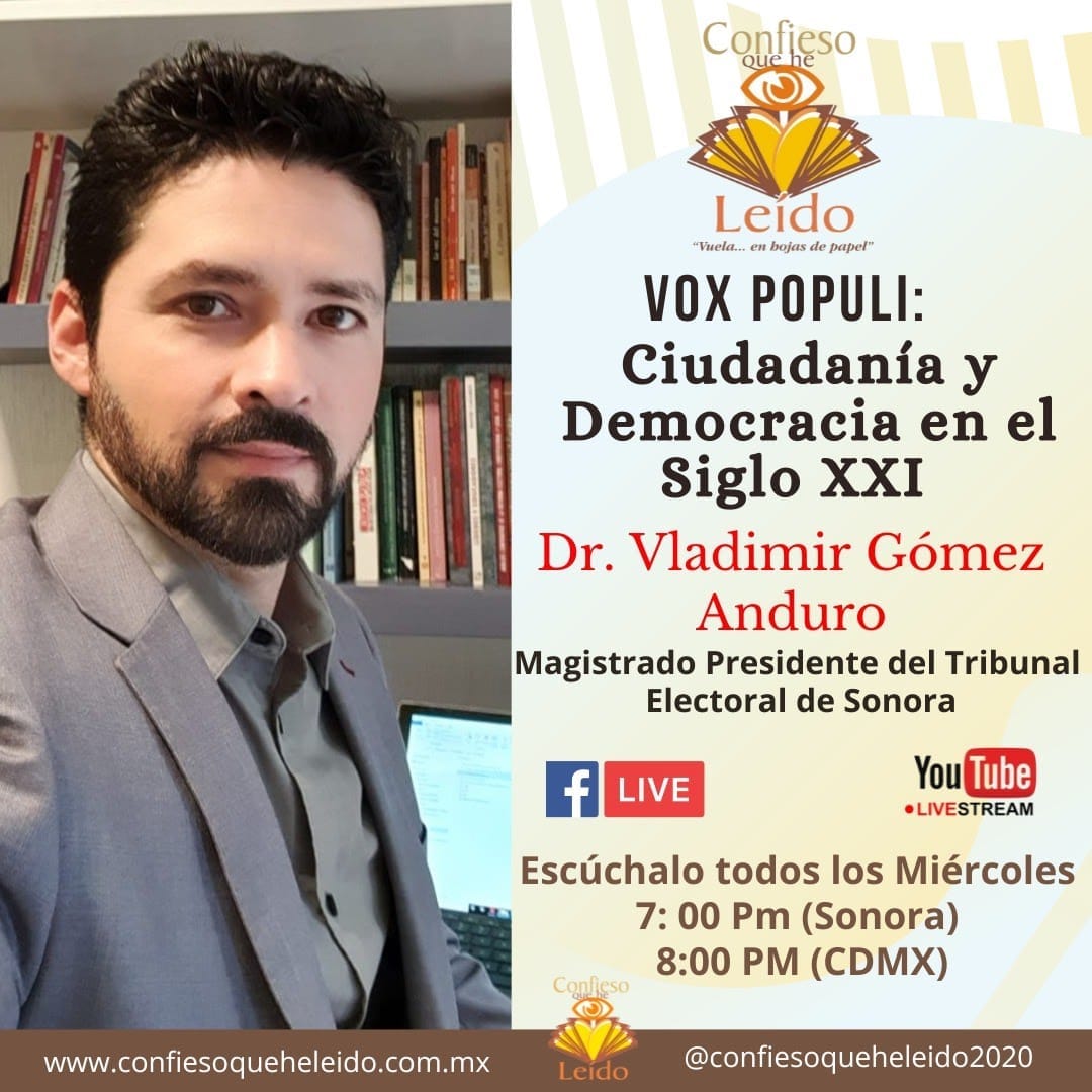 Participación del Dr. Vladimir Gómez Anduro en "Confieso que he leído": Reflexiones sobre Ciudadanía y Democracia en el Siglo XXI