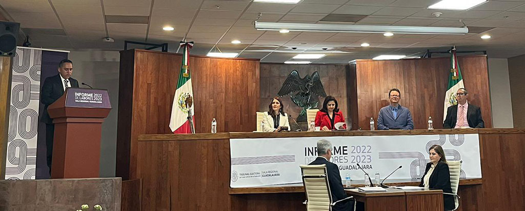 Informe de Labores 2022-2023 de la Sala Regional Guadalajara: Participación de la Magistrada por ministerio de ley Mtra. Adilene Montoya Castillo
